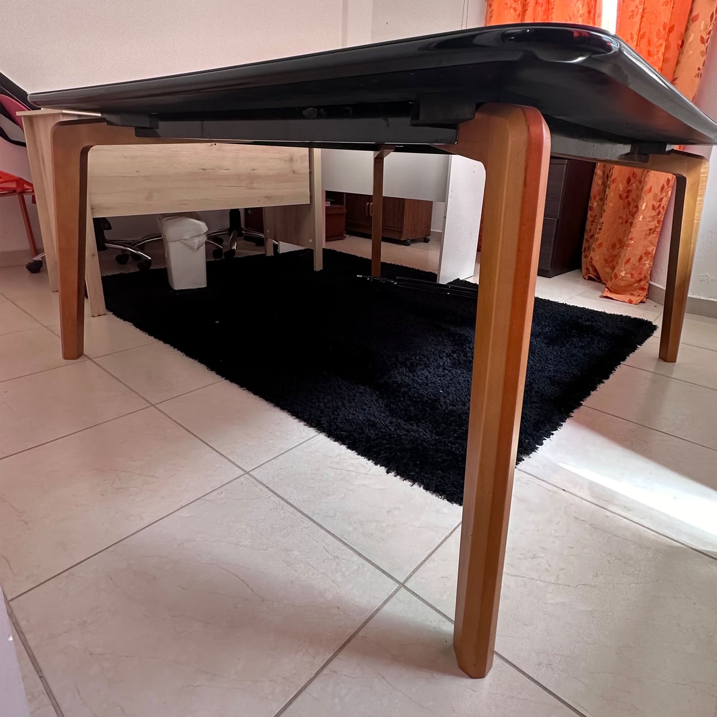 Mesa comedor negra para 8 personas