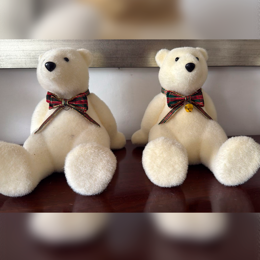 Set de 4 osos decorativos navideños